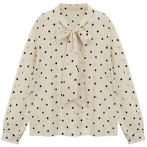 비엔엑스 리본 타이 블라우스