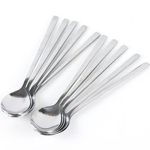 해킨스 스텐 챠밍 업소 가게 숟가락 세트, 실버, 숟가락 10p, 1개