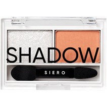 시에로코스메틱 투 톤 아이즈 섀도우 2.8g, 1개, 07호 화이트 팝 + 캄 오렌지