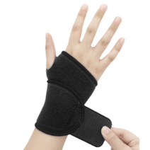 젠틀한형제들 파워 고탄성 테이핑 좌우 공용 손목 보호대 블랙, 1개