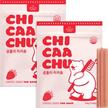 반려소반 곰돌이 치카츄 강아지 간식 덴탈껌, 딸기, 2개