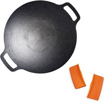 인덕션 리소하우스 구이 그릴 불판 그리들팬 + 손잡이 2p, 36cm, 1세트
