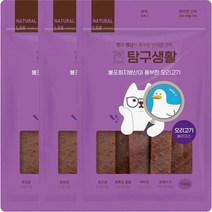 네츄럴랩 강아지 견탐구생활 슬라이스 간식 100g, 오리고기, 3개