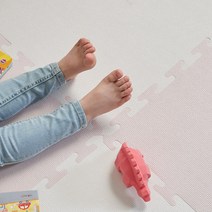 따사룸 PE 유아용 퍼즐 매트 100 x 100 x 2.5 cm, 벚꽃 핑크, 6개