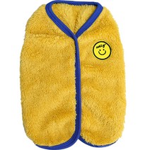 블랭크도그 스마일 후리스 워머 조끼, 옐로우
