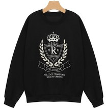 비엔엑스 여성용 왕관 기모 긴팔 티셔츠