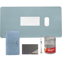 빅드림 신입사원 웰컴키트 데스크매트 + 다이어리 + 명함케이스 + 3색 볼펜 3p + 연필꽂이 중 세트, 1세트, 스카이블루(매트, 다이어리), 실버(케이스, 연필꽂이), 랜덤발송(볼펜)