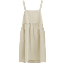 릴리브 내츄럴 감성 코튼 앞치마 단추형, 아이보리, 1개