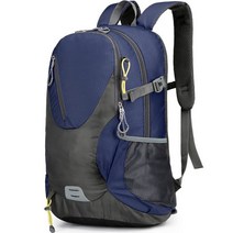 위즈앤위즈 가벼운 하이킹 방수원단 스포츠 백팩 40L, 네이비블루