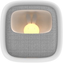 넥스트 토끼모양 LED 무소음 탁상 알람시계 충전식 NEXT-MOOD023CL, 화이트