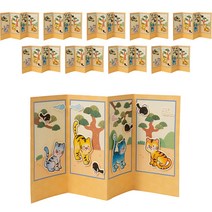 민화샵 전통 병풍 만들기 세트, 10세트, 호작도(TDPPP0683)