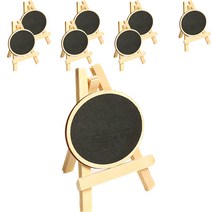 라이프스윗 다용도 우드 미니 칠판 스탠드 메모판 데스크 게시판 타원 8p, 나무