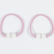 다사바바 마그네틱 커튼부자재 후사고리 40cm, 핑크, 2개