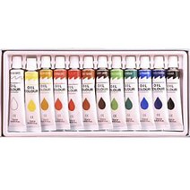 라이프퀄업 튜브형 유화물감, 12색, 12ml