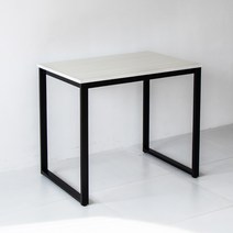 소담갤러리 디어 800 1인용 컴퓨터책상 철제책상 블랙프레임, 화이트오크