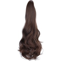 샵앤도 클립형 포니 테일 가발 60cm, 밤색, 1개