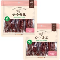 프레셔스펫 강아지 순수 육포 300g, 오리 꽈배기, 2개