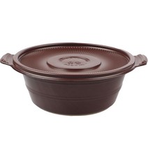 친환경 뚝배기 탕용기 초코색 중, 100개입, 1개