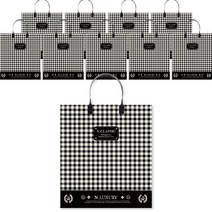 솔로몬샵 비닐쇼핑백 P18 10p, 체크검정