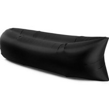 릴렉스픽 휴대용 캠핑 에어 베드 소파 쿠션, 블랙