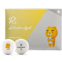 카카오프렌즈골프 R3 리틀에디션 골프공 3피스 4.27cm 4종 x 3p 세트, F 화이트, 1세트