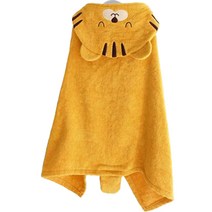 맘스네이처 프리미엄 대나무 후드 아기 목욕가운 M, 호랑이, 1개