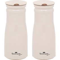 퀸센스 시그니처 스텐물병 2P, 베이지, 0.8L