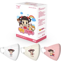 어린숨 엣지 안녕자두야 베이직 아트심볼 새부리형 컬러마스크 중형, 혼합색상, 30개입, 1개