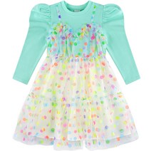 월튼키즈 여아용 컬러풀 도트 샤 원피스