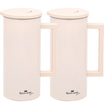 퀸센스 시그니처 스텐물병 2P, 1.6L, 베이지