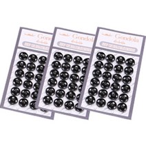 스냅단추 똑딱이 8mm 24p, 3개, 블랙