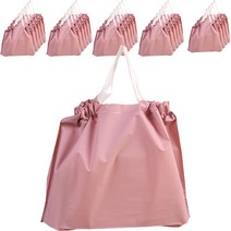 마켓감성 단색 손잡이 포켓 봉투, 로즈핑크, 25개