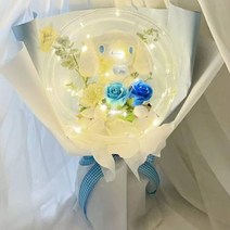 러블리팜 산리오 인형 벌룬 LED 조명 비누 꽃다발, 시나모롤