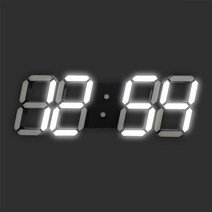 시그마엘이디 3D LED 인테리어 벽시계, 흑색