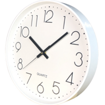 아베른 국민 벽시계 무소음 벽시계, 화이트