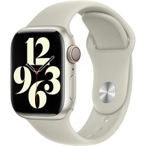 스카이 웰 애플워치 실리콘 스포츠 밴드 스트랩 42 / 44 / 45 / 49mm, 빈티지 화이트