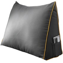 더한스 가죽 삼각 등받이 쿠션, 차콜