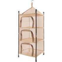 데이즈온샵 캠핑 접이식 스탠드 건조대, 4단, 크림