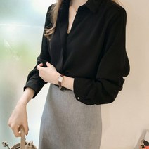 보나비 루즈핏 솔리드 블라우스