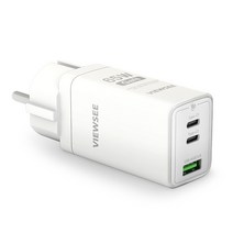 뷰씨 GaN 65W 멀티포트 C타입 PD PPS 접지형 초고속 충전기, 1개, 화이트