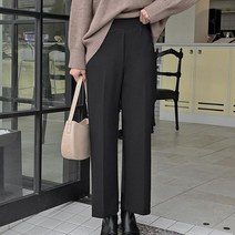 핫핑 여성용 완전쫀쫀스판 밴딩 와이드슬랙스 기본