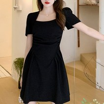 비첼라 메이첼 스퀘어 캐주얼 셔링 미니 반팔 원피스 02020