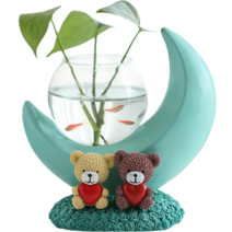 그린 피디 수경 식물 유리 화병 하트곰 그린, 1개