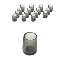 체어서퍼 얇은의자 다리용 미끄럼방지 바닥 스크래치 방지 논슬립 원형 패드 L, 블랙투명, 16개