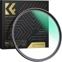 K&F CONCEPT 블랙미스트 SHIMMER 1 렌즈필터 8K AGC Glass 62mm NANO-X