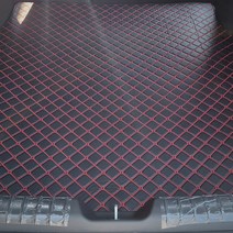 아이빌 4D 입체퀼팅 가죽트렁크매트, 디올뉴 그랜저 GN7 휘발유, 블랙   레드 스티치, 현대