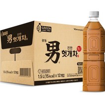 광동제약 진한 헛개차 무라벨 그린, 12개, 1.5L