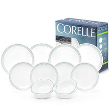 코렐 미스틱그레이 12종 식기세트, 혼합색상, 원형대접시 4p + 원형중접시 4p + 대접 4p