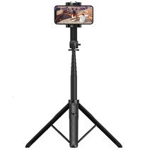 요이치 욜로 지라프 아이폰 갤럭시 액션캠 미러리스 블루투스 셀카봉 삼각대 160cm, YSS-WT850 (블랙)