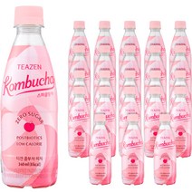 티젠 콤부차 스파클링 티 피치맛, 340ml, 24개